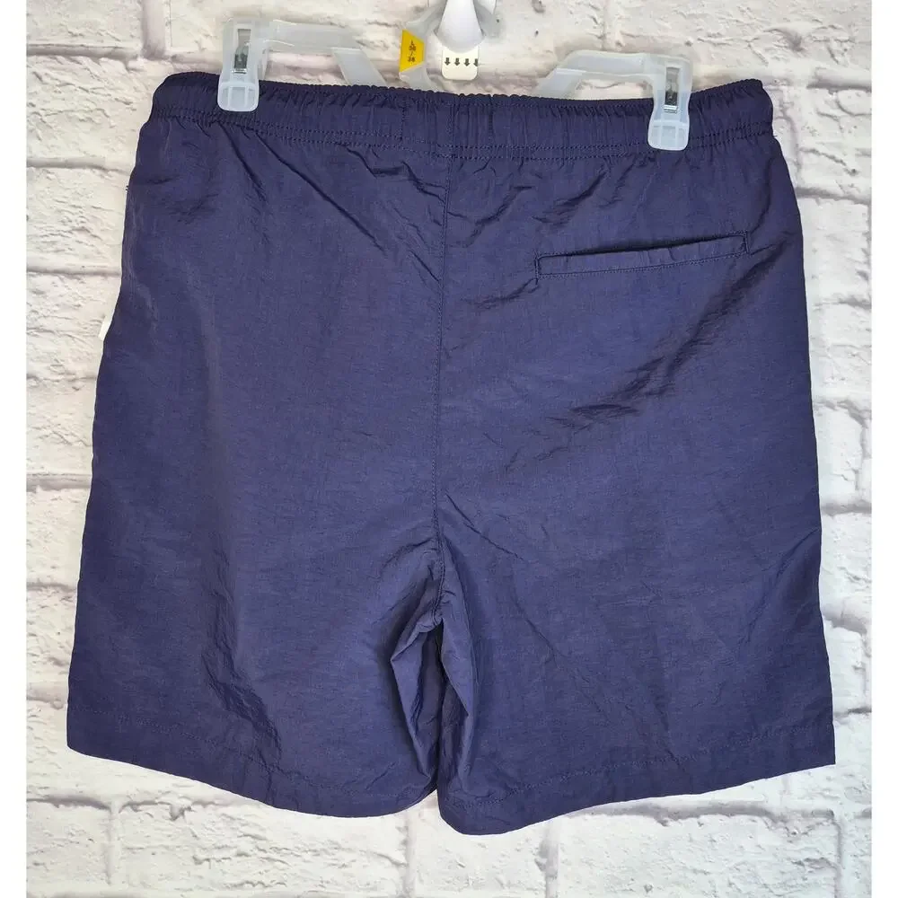 NWT Playboy x PacSun Men's Swim Trunks Shorts Navy Blue Medium Nylon Boardshorts